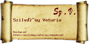 Szilvásy Veturia névjegykártya